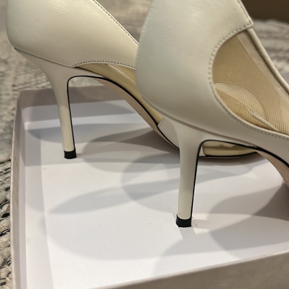 Jimmy Choo - Love 85 pump with mesh - latte / natural WORN ONCE (wedding photos) - Picture 2 of 11